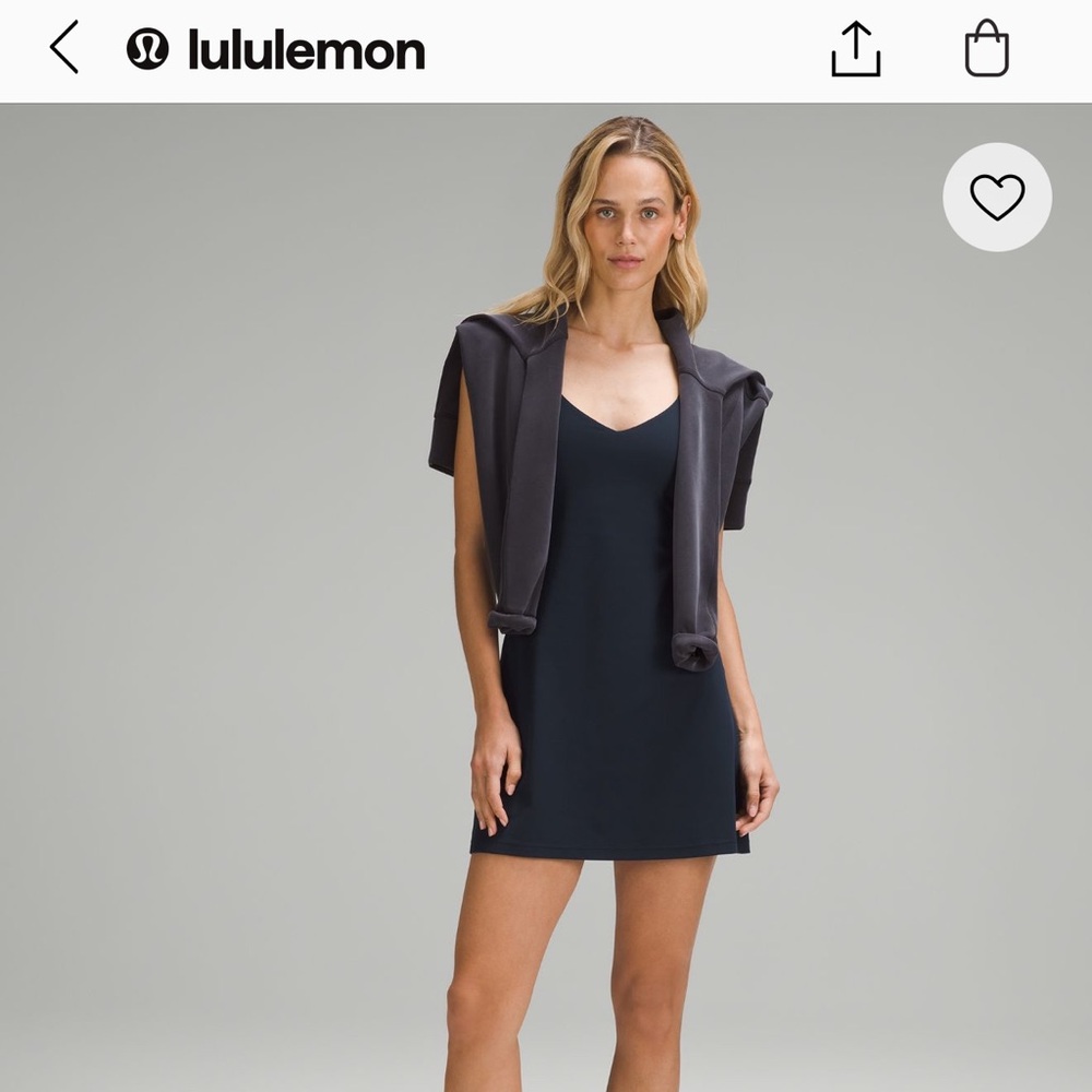 NWT Lululemon Align Dress in True Navy, size 16